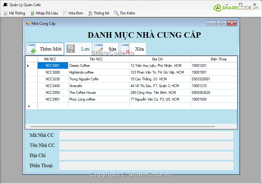 Phan mem quan ly quan cafe C#,Phần mềm quản lý quán coffee C# Full CSDL SQL,Phần mềm quán lý C# Full CSDL,PM Quan Ly Quan Coffee C# full CSDL